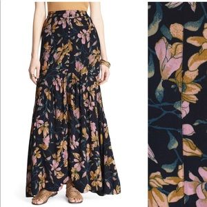 Free people floral maxi skirt